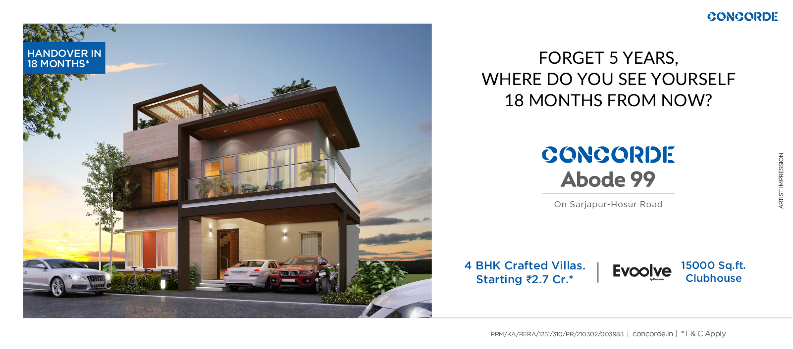 Luxury villas in Concorde Abode 99